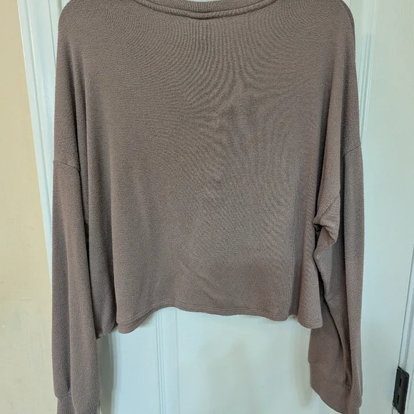 PINK Victoria's Secret Long Sleeve Sleep Shirt In Iced Coffee - Picture 7 of 9